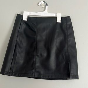 Glassons Black (Fake) Leather Skirt